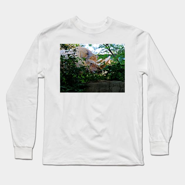 Rhino Long Sleeve T-Shirt by kcrystalfriend